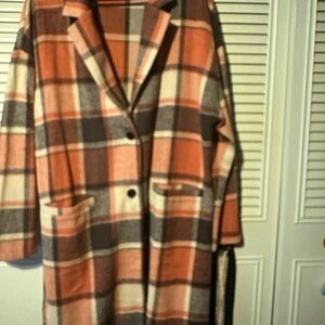 Plaid Button-Up Coat